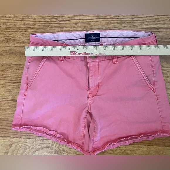 American Eagle Outfitters Shorts Women’s Sz 6 Pink /Salmon Stretch Midi Pockets - Picture 9 of 10
